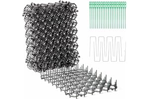 WALLERRY 12 Pack Cat Repellent Outdoor Cat Scat Mat (Set of 12) Cat Scat Mat with Plastic Spikes Cat Repellent Indoor