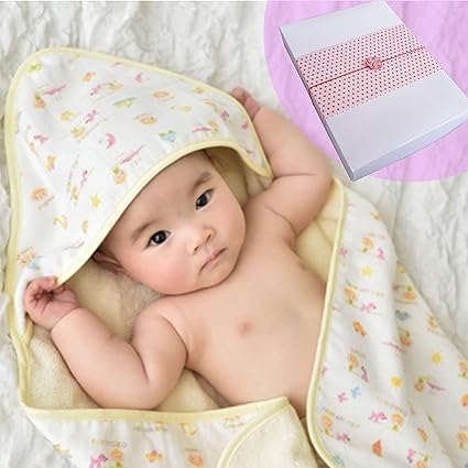 Amazon 出産祝い 男の子 女の子 に大人気 今治タオル ベビーバスローブ おくるみ アフガン ギフト メッセージカードセット おくるみ おくるみ ベビー マタニティ 通販