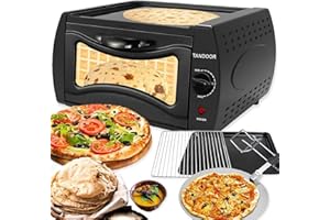 2-in-1 Tandoori Oven, 2100w Electric Tandoor Oven, 15l Mini Pizza Maker, 122°f-752°f Temperature Control, for Home and Takeaw