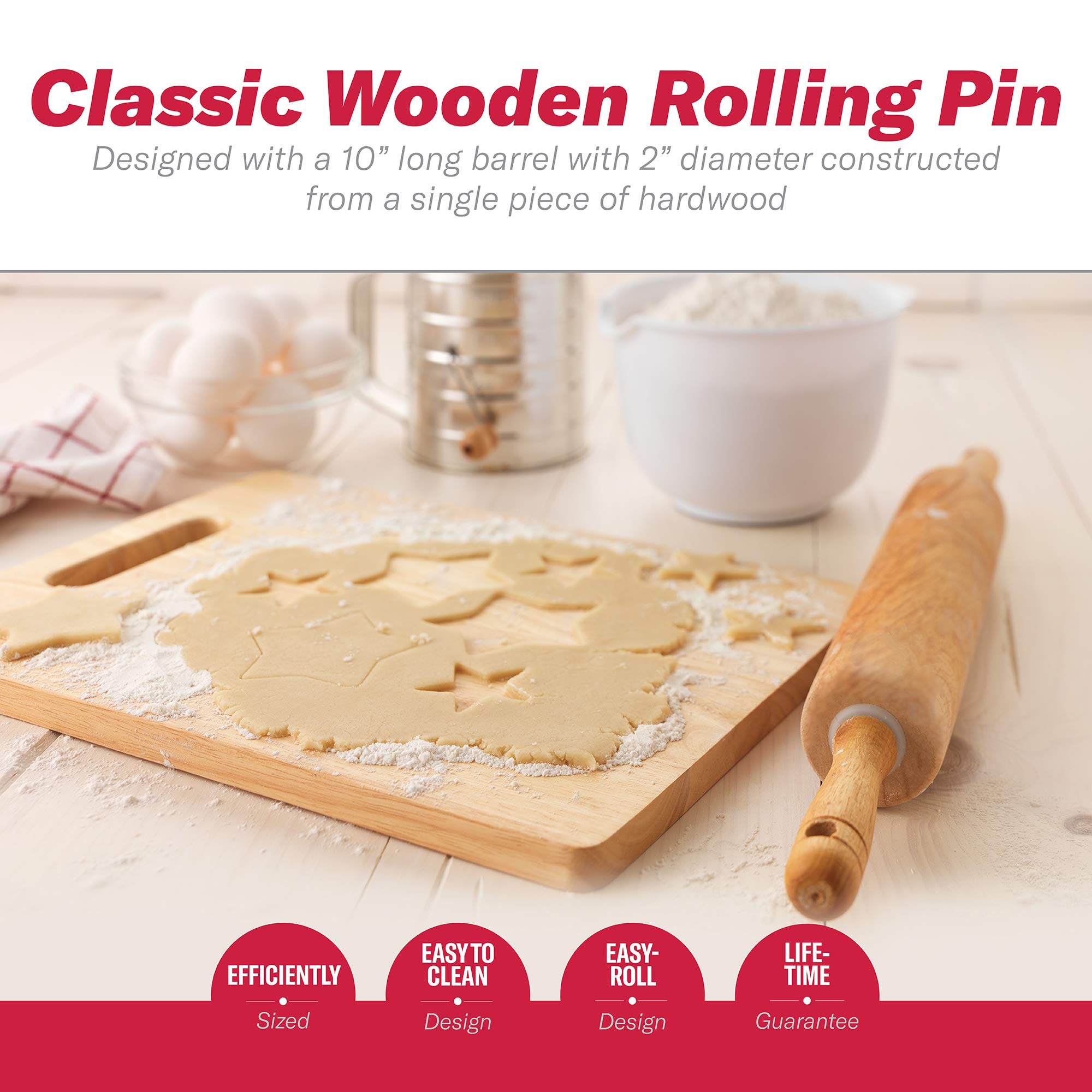 Good Cook Classic Wood Rolling Pin by Good Cook