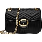 Chrysansmile Quilted Crossbody Bags Genuine Leather Clutch Purses Women's Shoulder Handbags With Chain