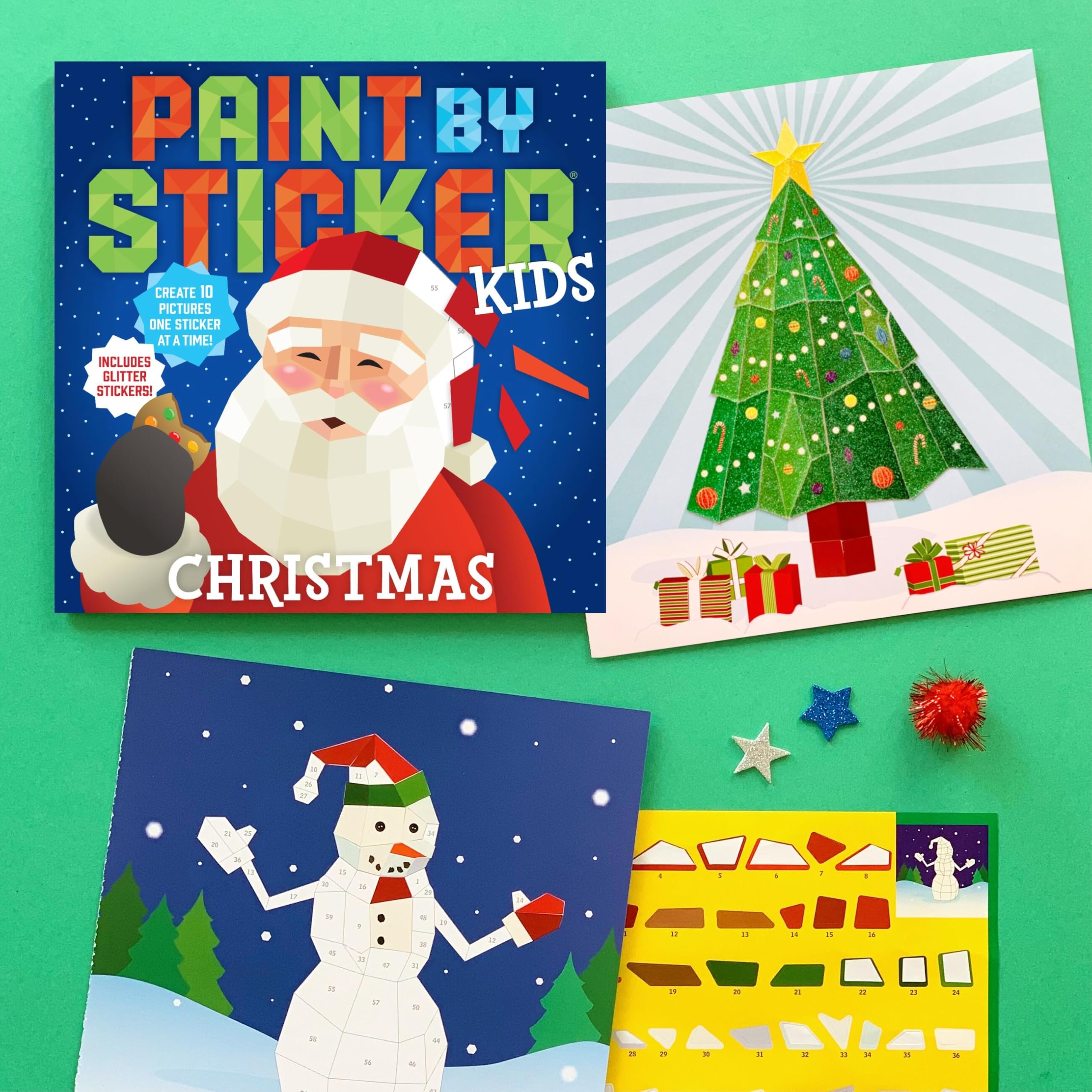 Paint by Sticker Kids: Christmas: Create 10 Pictures One Sticker at a Time! Includes Glitter Stickers Paint by Sticker Kids: Christmas: Create 10 Pictures One Sticker at a Time! Includes Glitter Stickers Paperback