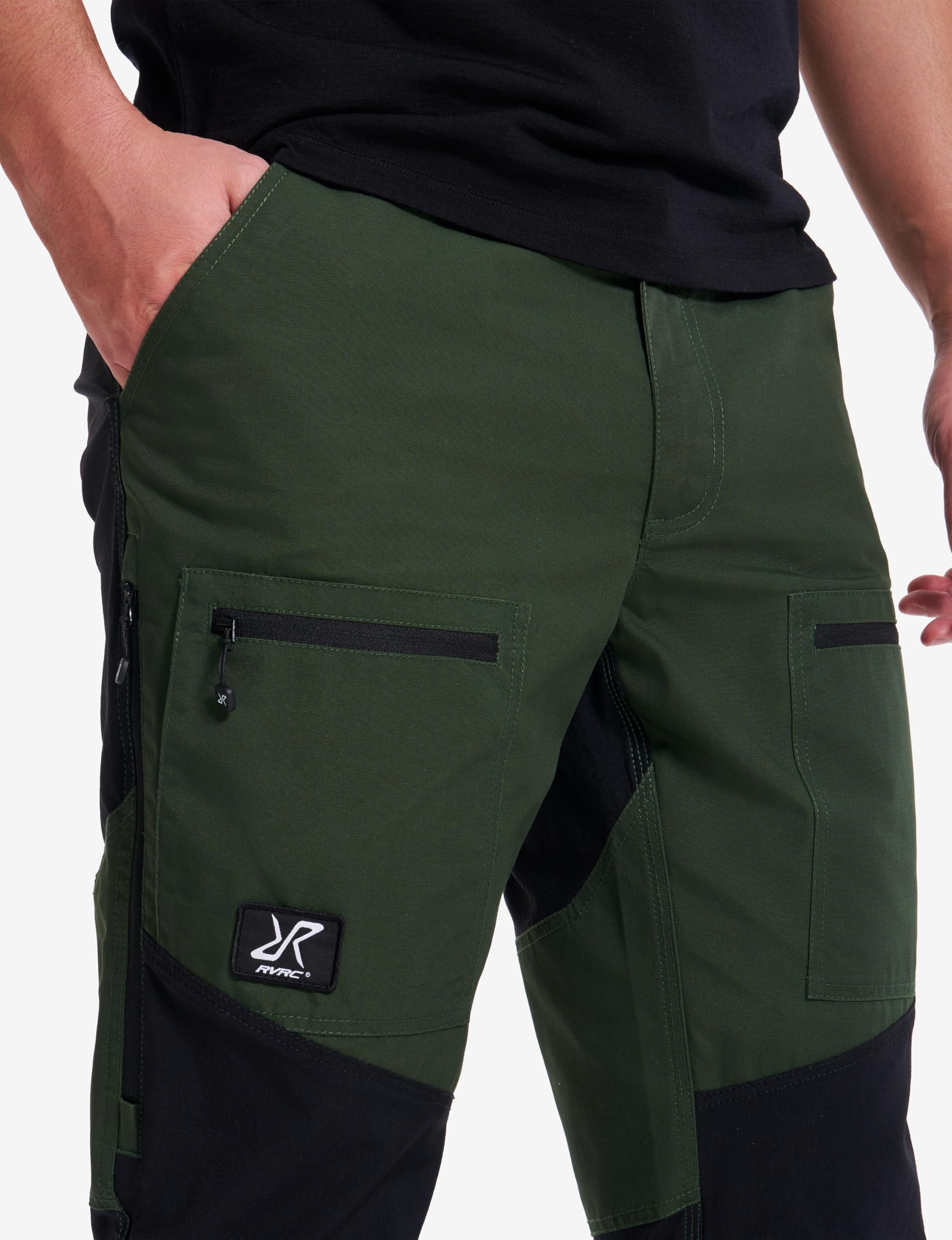 RevolutionRace Herren Nordwand Pro Pants, Hose zum Wandern und für viele Outdoor-Aktivitäten, Forest Green/Black, S 2
