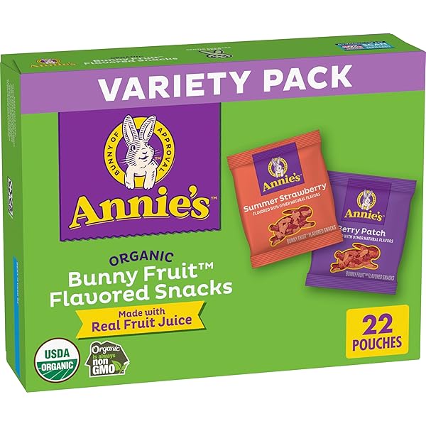 ANNIE’S ORGANIC BUNNY FRUIT SNACKS, VARIETY PACK, GLUTEN...