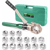 Growlush Professional U Dies Hydraulic Cable Crimper for Copper YA YS Lugs | Heavy Duty Lug Crimper for Grounding Grid &amp; Lightning Protection Wire Terminal Crimping Press for C-Tap and H-Tap Connectors