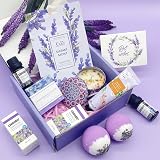 Karestcorp Lavender Spa Bath Set Gift Box for Women, Pamper Self Care Present view 2