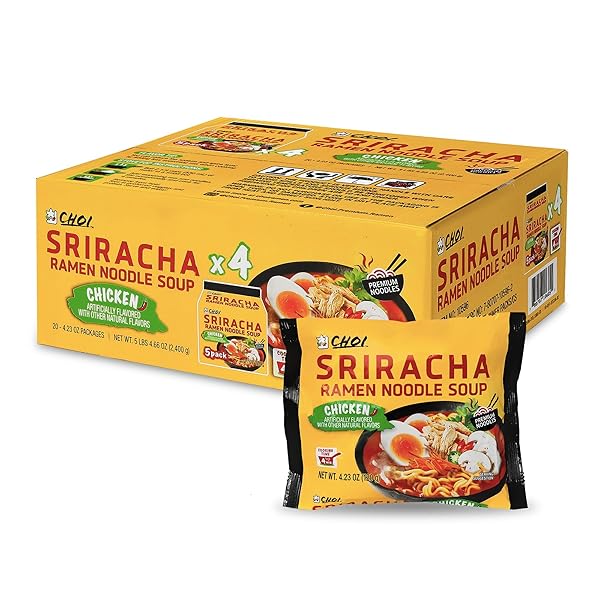 CHOI SRIRACHA RAMEN NOODLE SOUP, CHICKEN FLAVORED –...