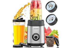 1200W Smoothie Blender, Abuler Personal Blender for Shakes and Smoothies, 13 Pieces with 22OZ To-Go Cup Portable Blender and Grinder Combo with 2 Speed Control, Smoothie Maker, BPA Free