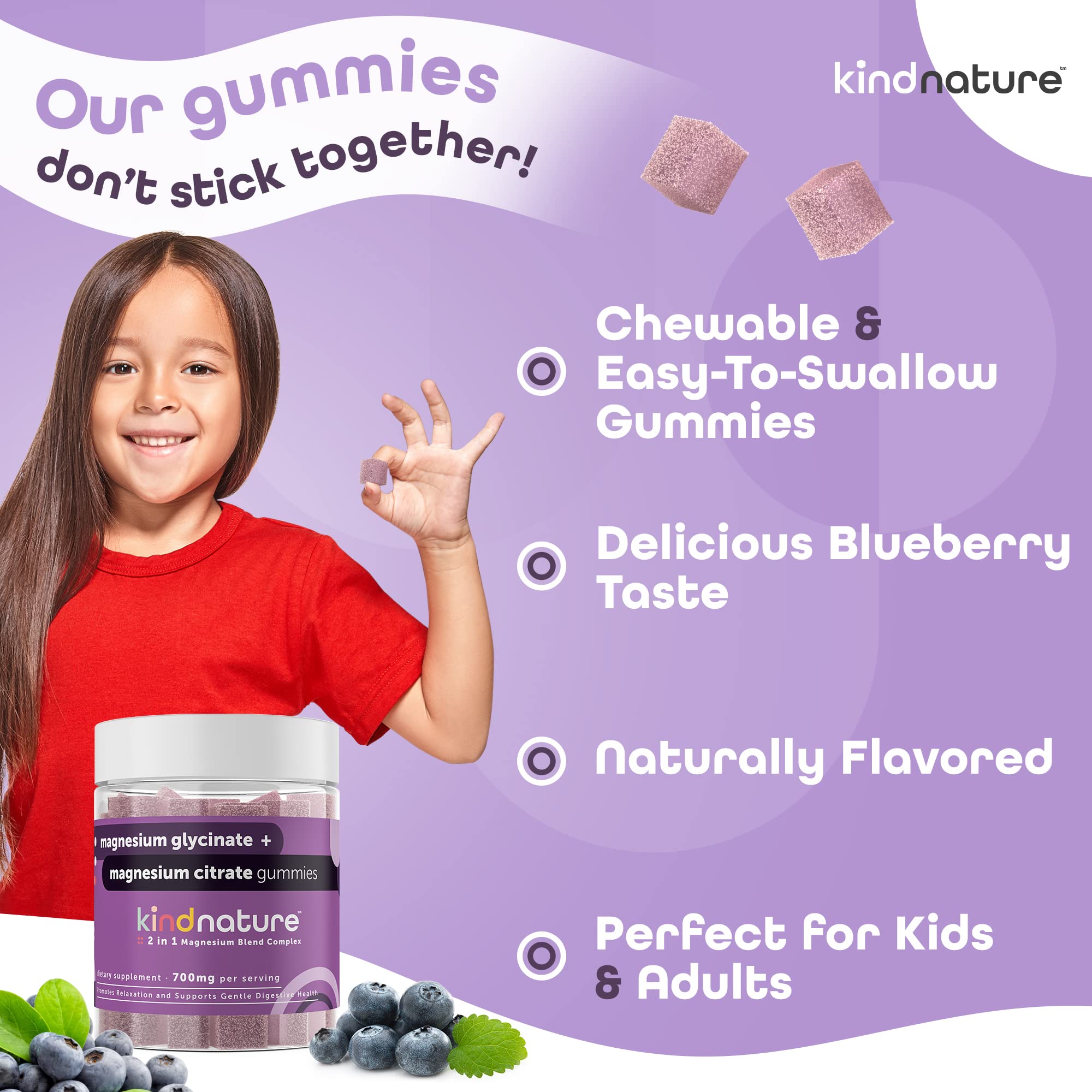 kindnature Dual-Pack: Myo-Inositol & D-Chiro Gummies for Women’s Health & High Absorption Magnesium Gummies for Calm & Sleep