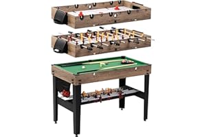MD Sports Combination Games Multiple Styles Arcade Collection, Billiards, Ping Pong, Hockey, Basketball and Foosball Combination Kit Comes with All The Basics