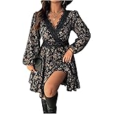 BEAUDRM Women's Plus Size Vintage Floral Dress Western Boho Western Cowgirl Outfits Country Summer Flowy Dresses