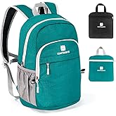 CLANTRILOBITE Lightweight Packable Small Hiking Backpack for Women Men - 20L Waterproof Foldable Daypack for Travel, Hiking, and Daily Use, Adjustable Chest Strap, Durable Nylon, Green
