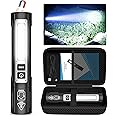 Rechargeable Flashlights High Lumens - 20,000LM Super Bright Small Pocket Magnetic Flashlight, 8 Modes LED Tactical Flash Light, Dual Button Powerful Flashlight for Camping (1, Pure Black)