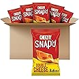 Cheez-It Snap'd Cheese Cracker Chips, Thin Crisps, Lunch Snacks, Double Cheese, 21.6oz Case (6 Pouches)
