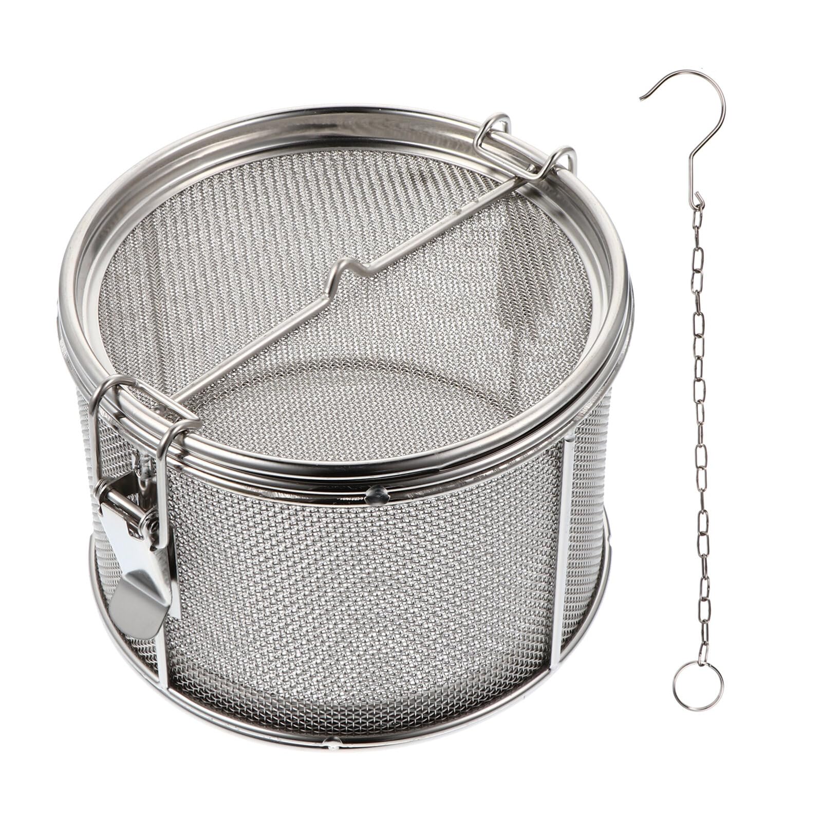 Stainless Steel Halogen Cage for Cooking Large Spice Strainer for Meat Stewing Multi-Functional Seasoning Holder Kitchen Tool for Clear Broths