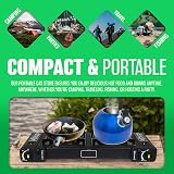 BARGAINS-GALORE Portable Double Gas Cooker Stove with 8 Butane Canisters view 3