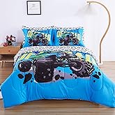 Viviland Kids Bedding Set Twin - Oeko-TEX 100 Certified Road Truck Comforter Set Bed in a Bag, Soft Breathable Microfiber Bedding with Sheets/Pillows, Cool Road Truck Adventure Theme for Boys