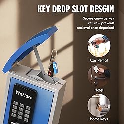 WeHere Key Lock Box with Drop Slot, Porch Hide a