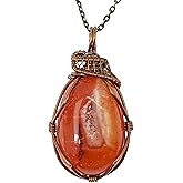 Women's & Men's Alternative Birthstone Crystal Necklace Antique Bronze - Chain