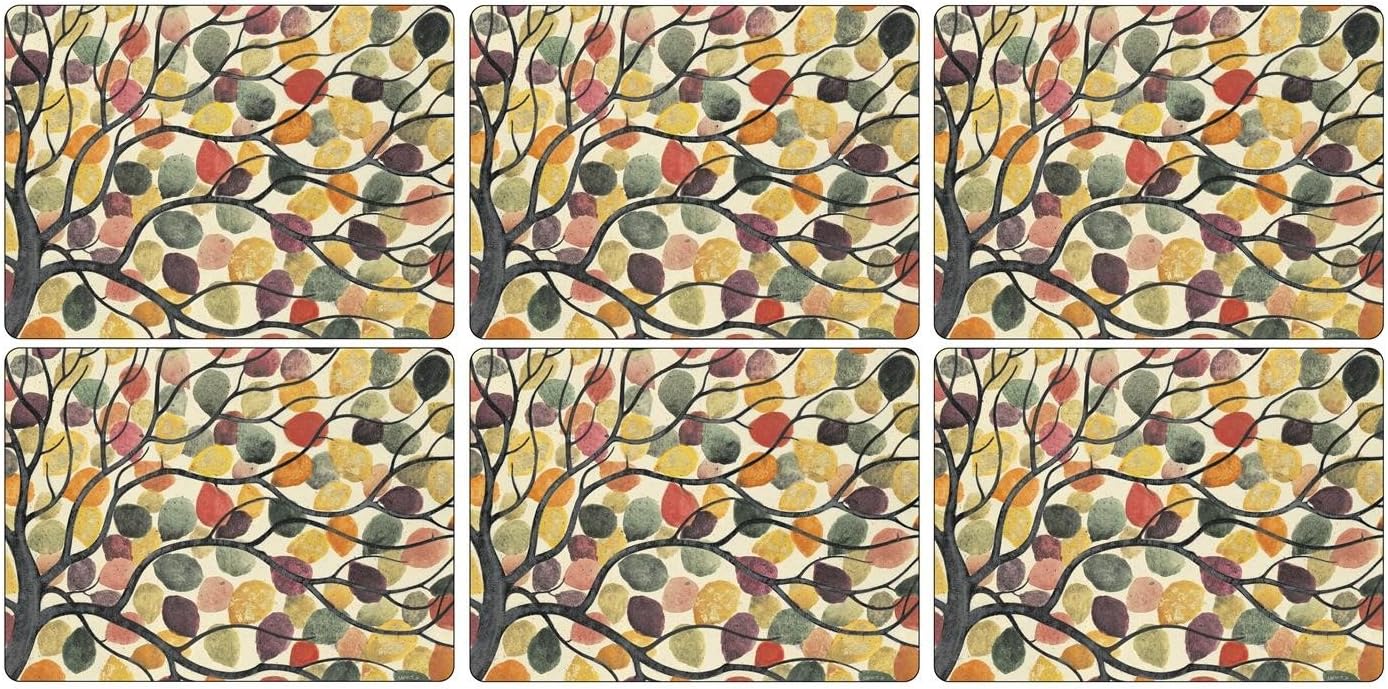 Pimpernel Dancing Branches Placemats - Set of 6, Multicolor, 30.5x23centimeters