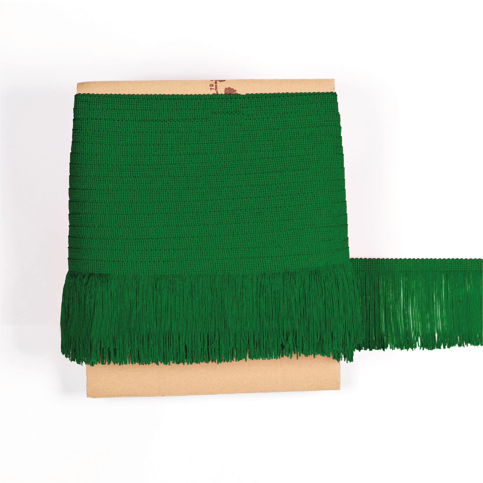 TEXTEX = Cuquillo Fringe for Sewing Flamenco and Sevillana. Composition Rayon 100%. Length of 10 cm. 5m Pieces. (Moss Green)