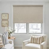 Wide Blackout Roller Shades Cordless Blinds for Windows, Free-Stop Blind with Linen Valance Thermal Insulated UV Protection 100% Black Out Window Shades for Bedroom Living Room Oatmeal 48" W x 72" H