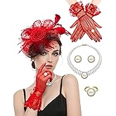 Bnsikun Fascinators Hat for Women Tea Party Hat Headband Flower Mesh Ribbons Feathers Clip Tea Party Headwear