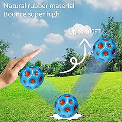 PAKSPAK 6 Pack Moon Space Ball, Bouncy Balls for