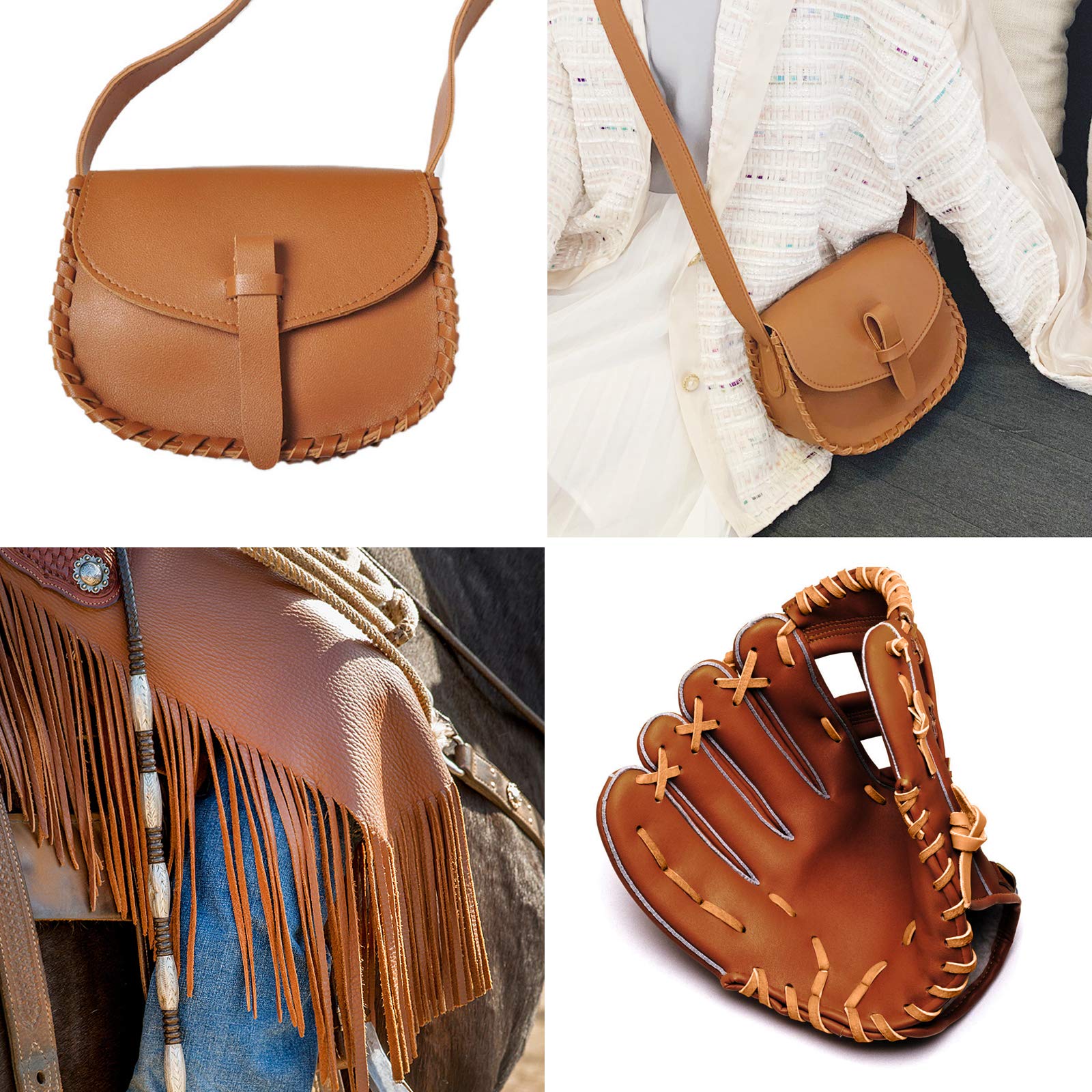 TeeLiy 3mm Flat Genuine Leather Strip Cord Lace Full Grain Cowhide Leather Cord Lacing Braiding String (Dark Brown Alum_5Yards)