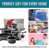 Pendeford Value Plus Cookware Set Non-Stick Carbon Steel Pans Lids view 6