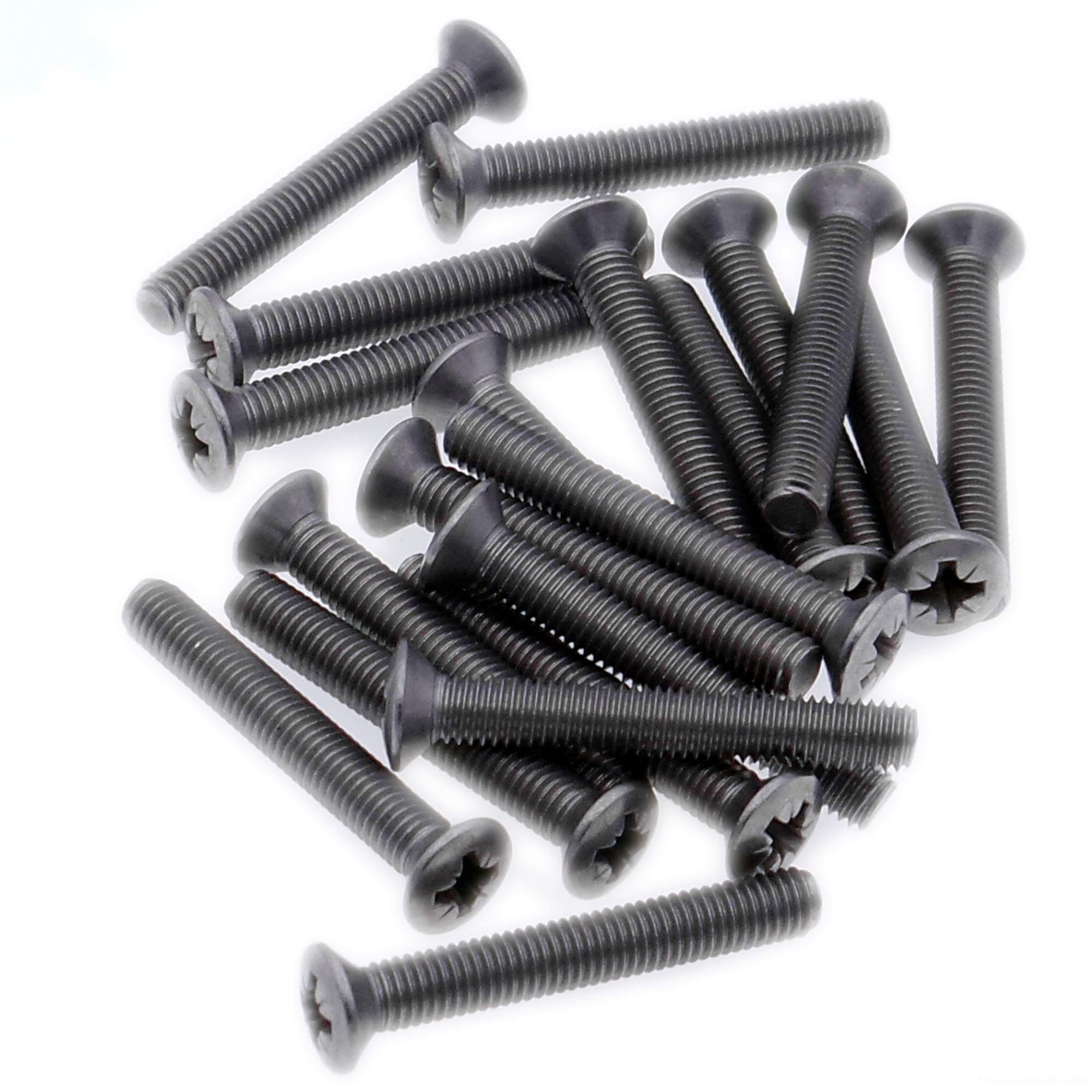 M3 (3mm x 25mm) Pozi Raised Countersunk Machine Screw (Bolt) - Stainless Steel (A2) (Pack of 20)