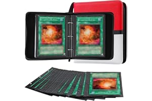 GEAoffice Jumbo Card Binder for XL Jumbo Cards, 1 Pocket Trading Card Album Folder, 80 Top-loading Pockets Binder for Oversize TCG Cards - (X-Large 5.9"x8.1") Red…