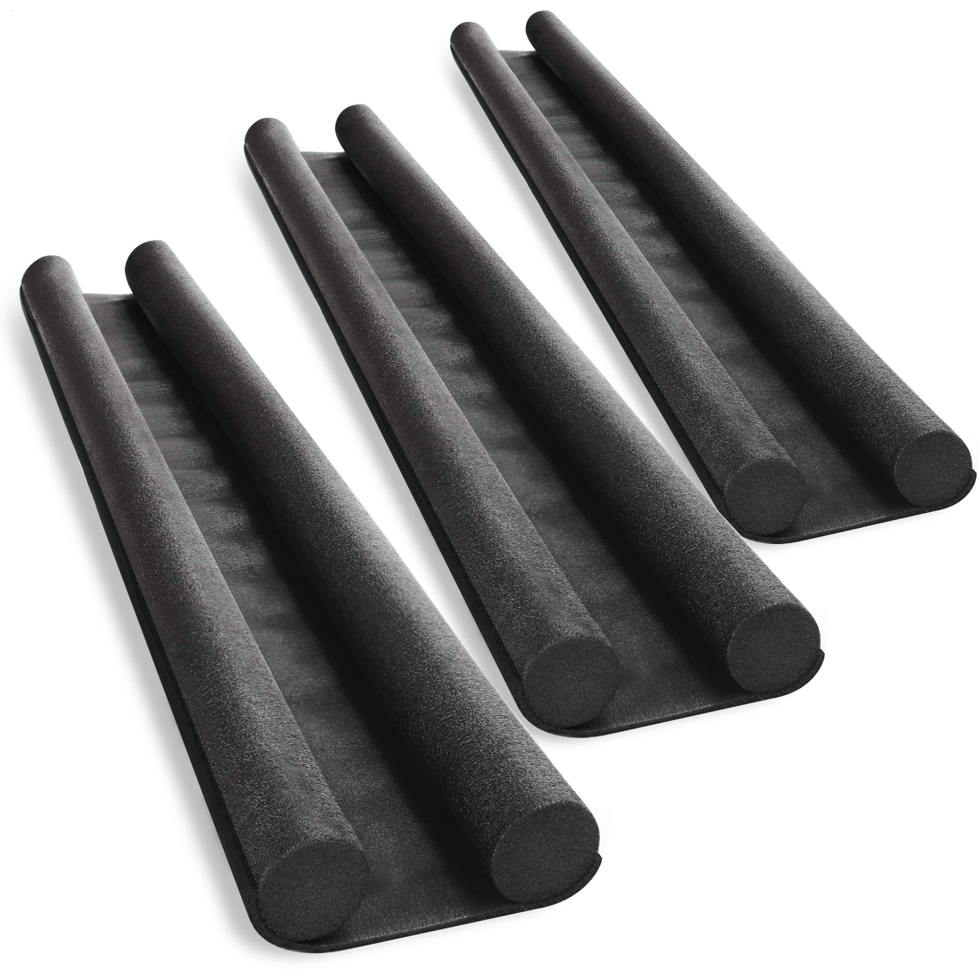 COM-FOUR® 3x draft stopper for the door - door bottom seal - draft stopper with double seal - protection against drafts and noise - 86 cm