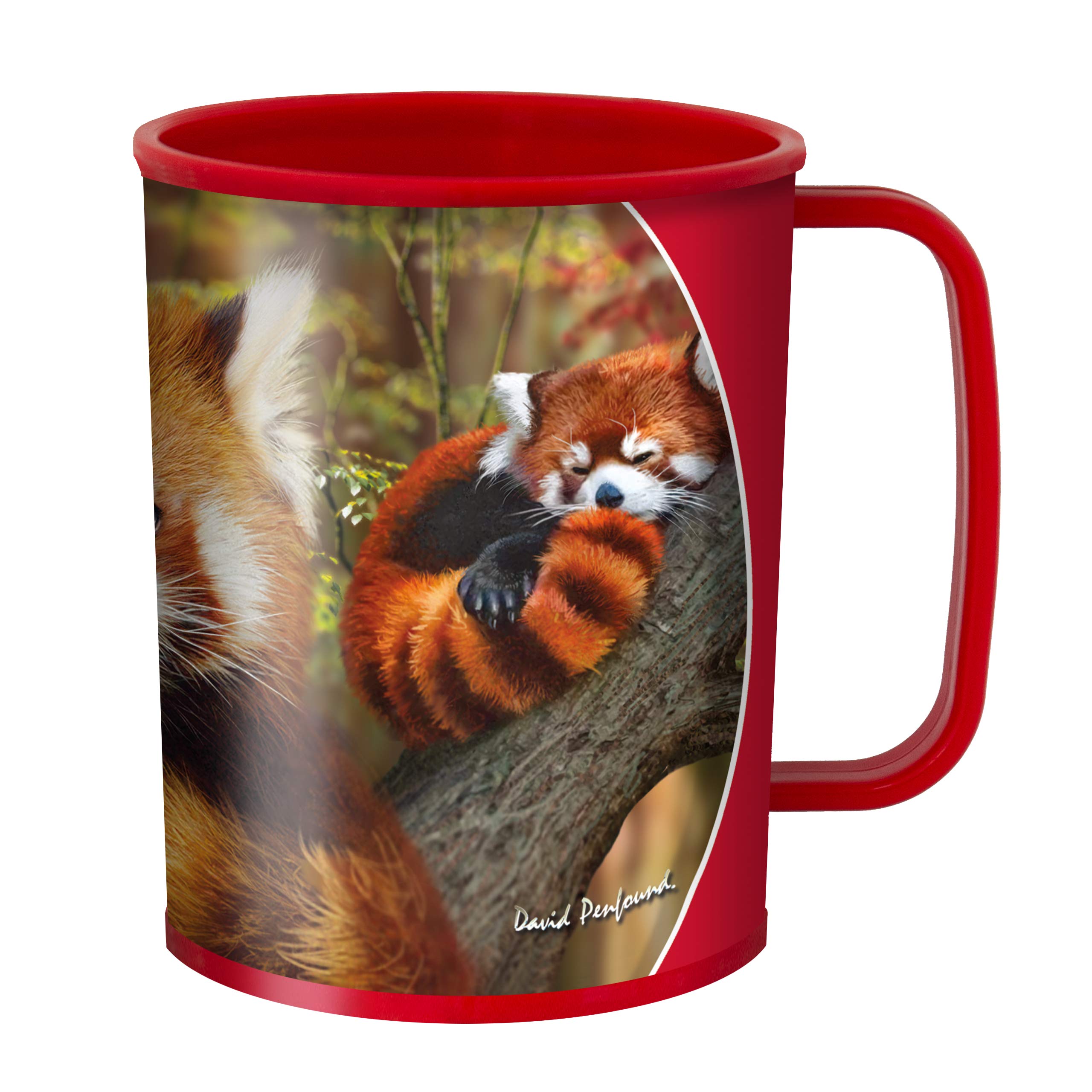3D LiveLife Drinking Cup - Baby Red Panda from Deluxebase. 300ml Plastic Mug with Jungle Theme, Reusable Coffee Cup, Portable Animal Tumbler for Camping, Picnic, Travel & Everyday Use. — image 1