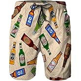 Amextrian Mens Quick Dry Swim Trunks with Mesh Lining, Summer Surf Long Beach Pants Board Shorts Bathing Suits