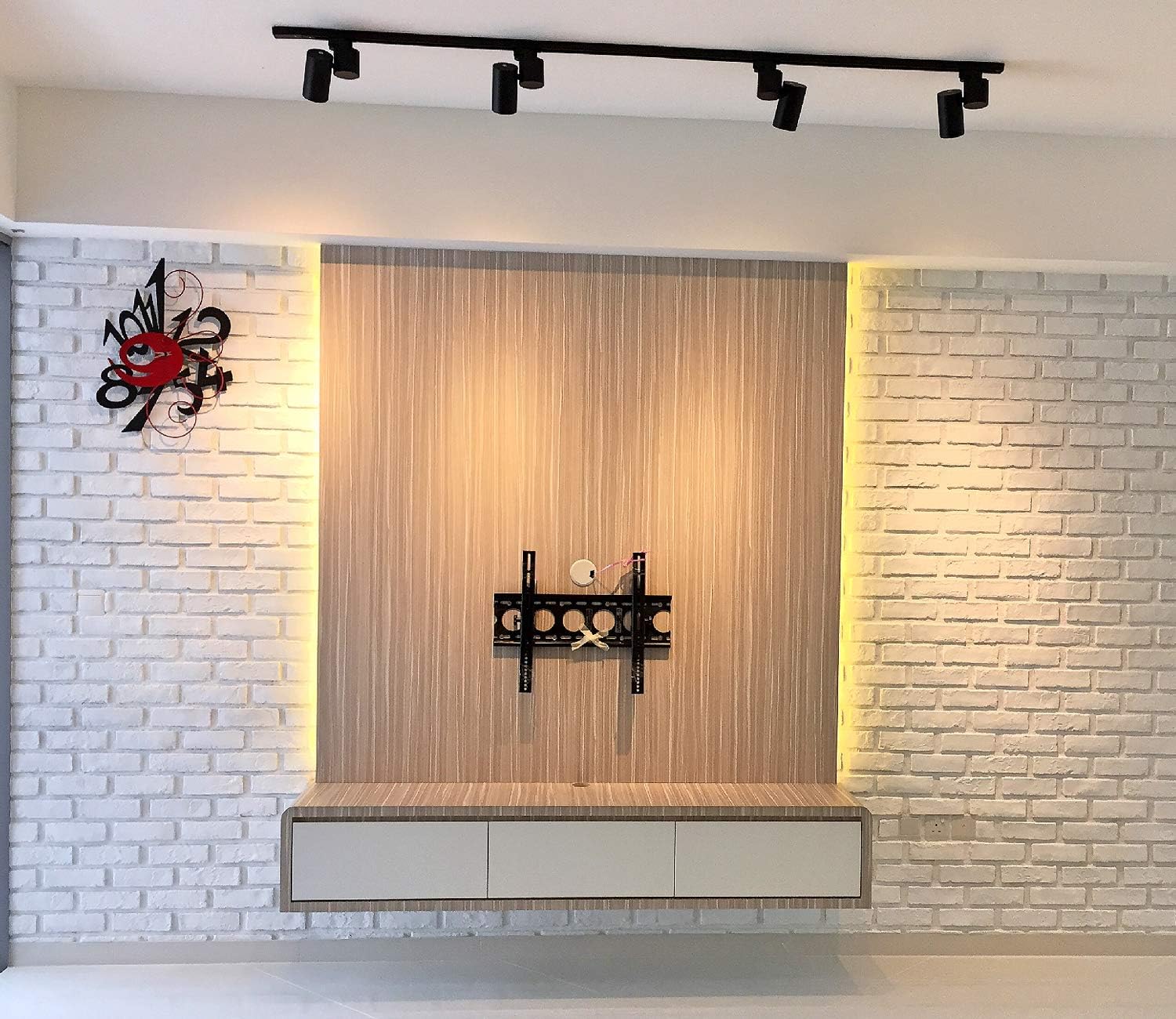 Vevor Panneaux Muraux 3d En Mousse Pe Doux Panneaux Faux Brique Carreaux De Dosseret Mosaique Salon Fond De Television Et Plafond Chambre A Coucher Salle De Cuisine Blanc 12pcs 300x300x2mm Peintures Outils