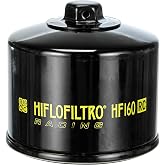 HiFloFiltro HF160RC Black RC High Performance Premium Oil Filter, Single