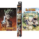 ABYSTYLE Dr. Stone Unframed Boxed Poster Set 15" x 20.5" Featuring Senku, Chrome, Kohaku &amp; more Anime Manga Wall Art Room Decor Prints for Bedroom Gift