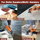 STE BRUAM Delta Triangle Sanding Sheets 70 Pcs 93mm 6 Holes 7 Grits 60-400 view 5
