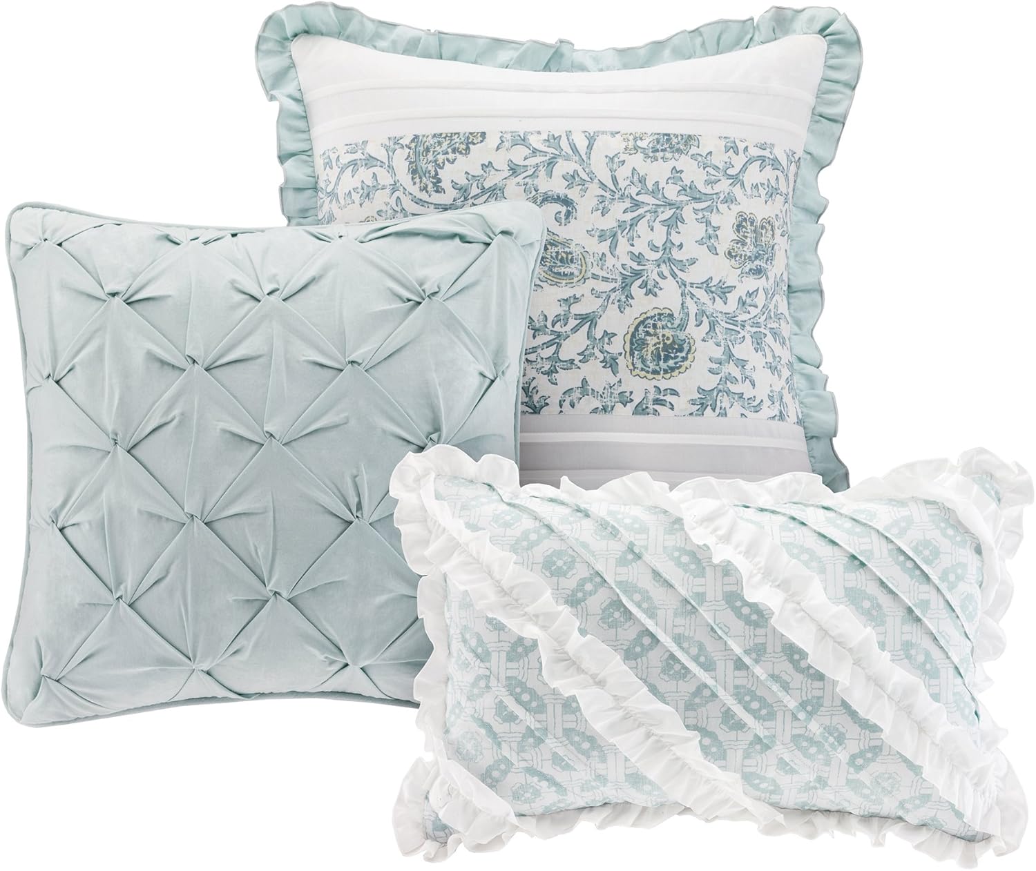 Madison Park Dawn 9 Piece Comfroter Set-Blue-King [Misc: Home & Kitchen