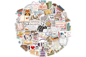 Joyppy Book Stickers for Kindle, 50 PCS, Bookish Kindle Reading Stickers for Books, Laptops, Matte Finish, Reading-c, Book Accessories Gifts for Kids Teens Adults