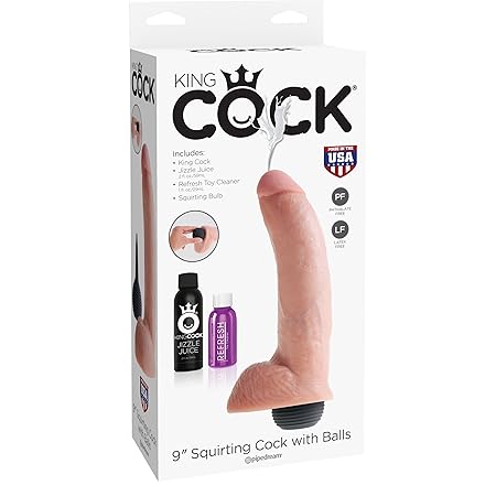 Pipedream Products King Cock Spritzende Schwanz - 9 Zoll, hautfarbe, 1 Stück