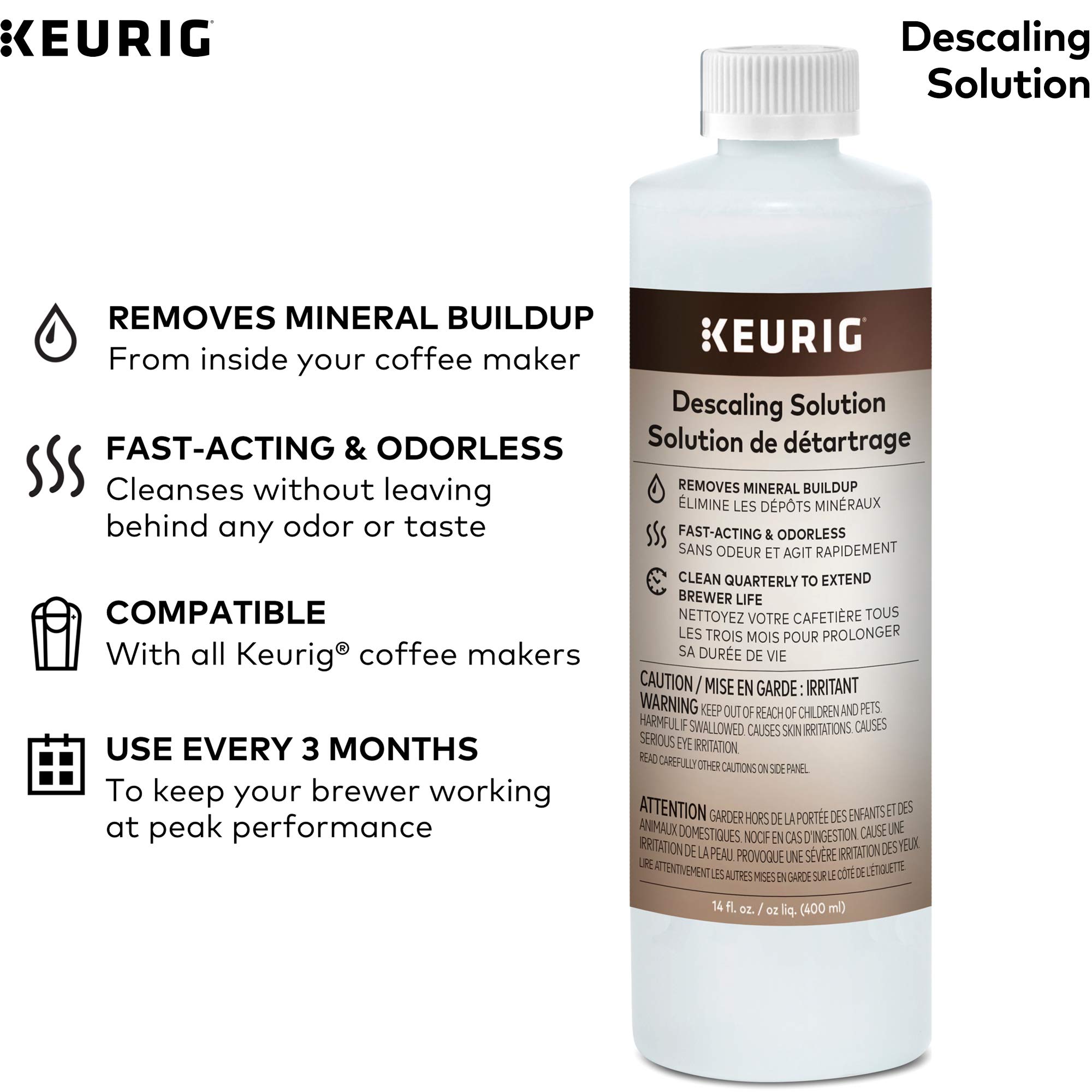 Keurig Descaling Solution Brewer Cleaner, Includes 14 oz. Descaling