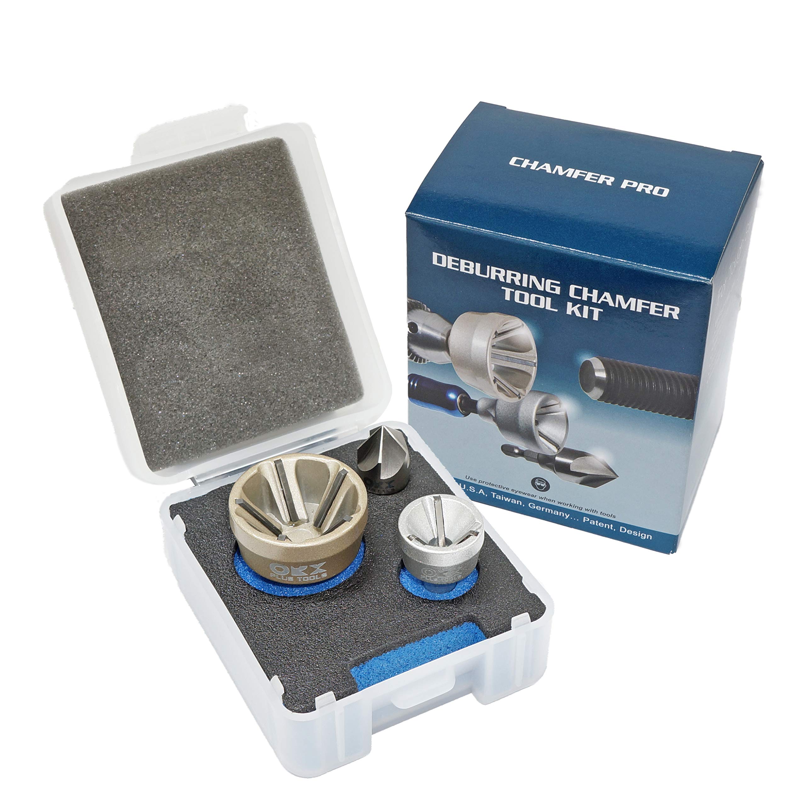 ORXPLUS TOOLS Deburring Chamfer & Countersink Bit Kit 3 pack, Deburring Drill Bit, Remove Burr Tools for Fit 1/2"- 1-3/8"(3mm-35mm)