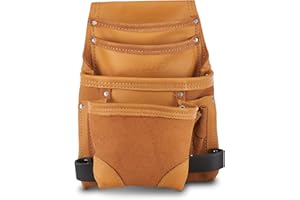 AWP Classic Leather Tool Pouch, Crafted from Premium Top-Grain Leather, Compatible with Work Belts Up to 3 Inches Wide, Tool 