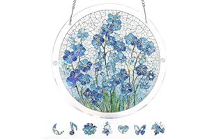 Acrylic Puzzle Suncatcher,83 Pieces Sun Catcher Stained Glass Acrylic Puzzle Decoration for Home Decor Birthday Women Men Mom
