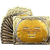 Jakuva 24k Gold Gel Facial Mask,SkinCare Facial Patch Collagen Face Mask for Moisturizing, Puffiness, Anti Wrinkle and Hydrateing Your Beautiful Face, 12PCS