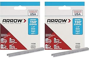 Arrow Fastener 504 Genuine T50 1/4-Inch Staples, Pack of 2