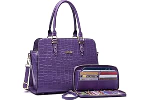 Qiyuer Satchel Purses For Women Top Handle Bag Purse And Wallet Set Work Tote Bags 2pcs
