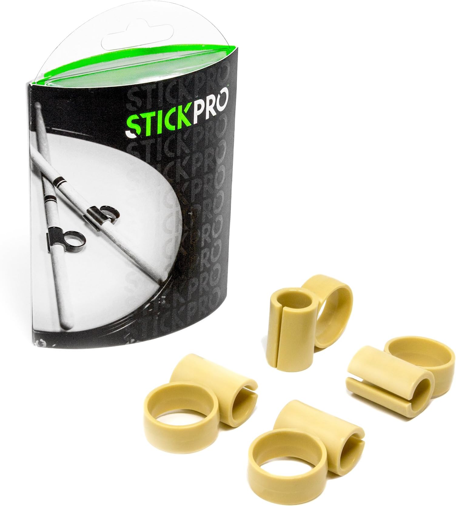 STICK PRO | New Drum Stick Grip Device Accessory (2 Pack, Neutral)